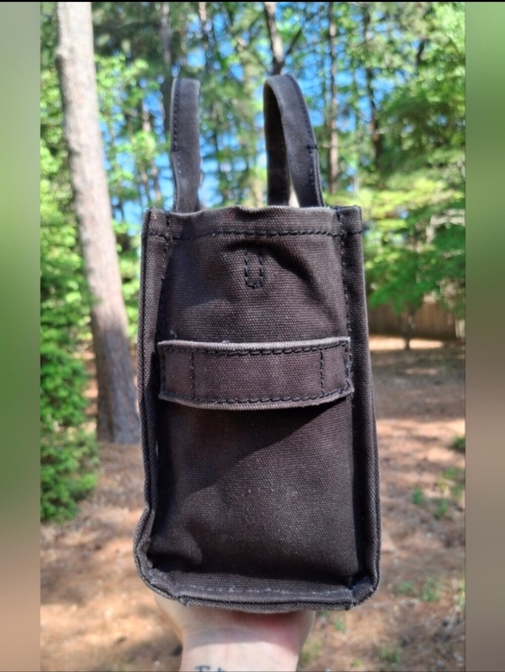 Marc Jacobs The Tote Bag Small Black Canvas Crossbody Shoulder Bag - Picture 4 of 12